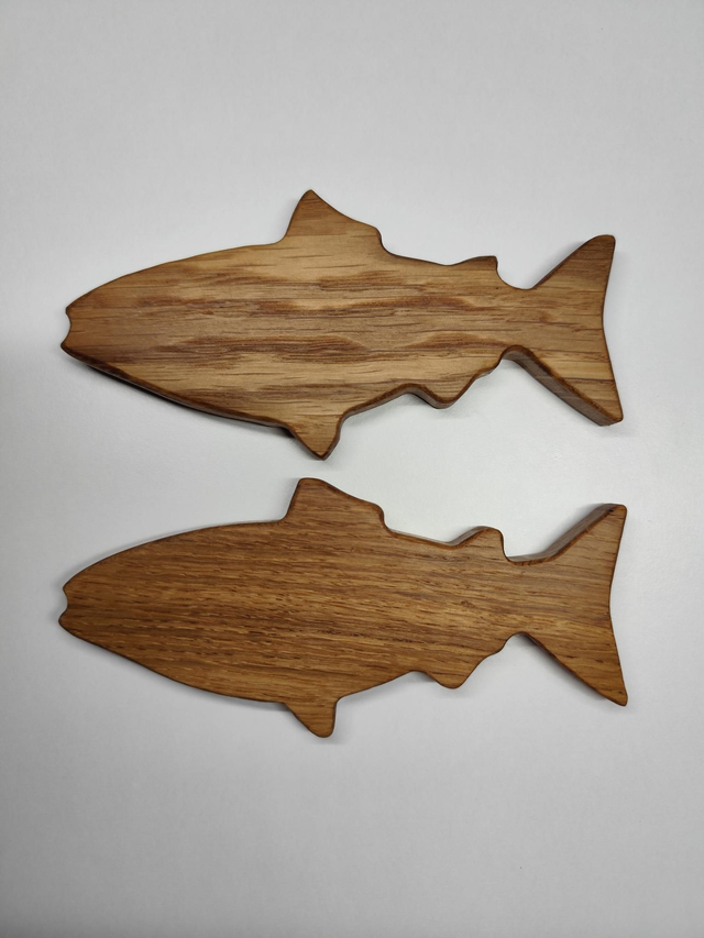 Décapsuleur saumon 🐟 en chêne 