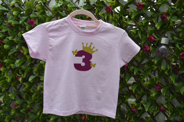 Childs pink Birthday T shirt 