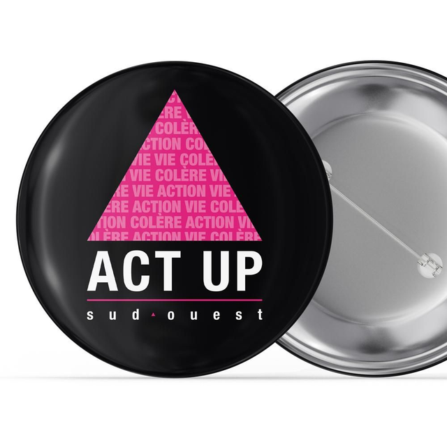 Badge 32mm logo - Act Up Sud-Ouest