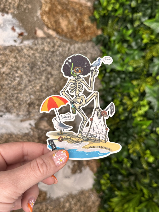 Sticker Funny Skully
