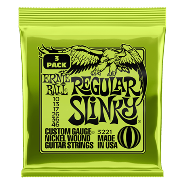 Ernie Ball Regular Slinky 10-46 3 Set Pack