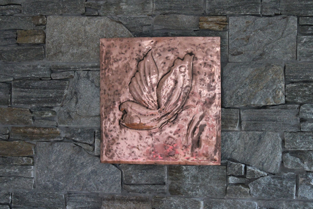 Handcrafted Copper Butterfly Wall Art, Modern Style Decorative Wall Painting