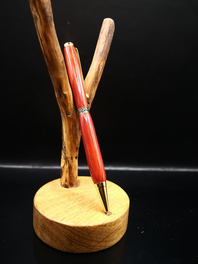 Stylo art deco Or Red heart