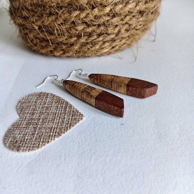 Boucles d'oreilles bicolores
