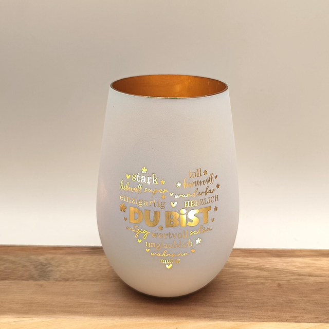 Windlicht "DU BIST"