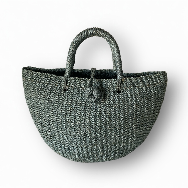 Sac à main en paille d&#039;abaca - Bleu | Abaca Straw Handbag - Bleu
