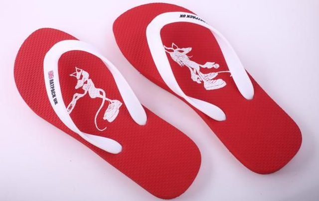 Ratpack Salmon Red &amp; White Flip Flops