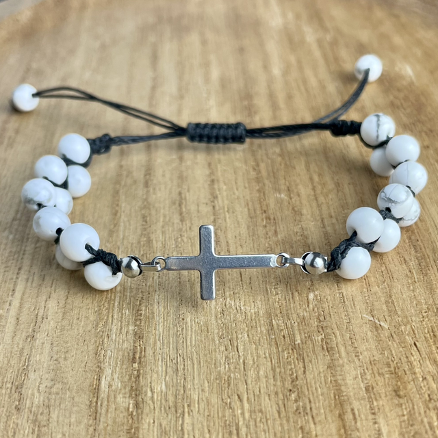 Bracelet croisé - Howlite