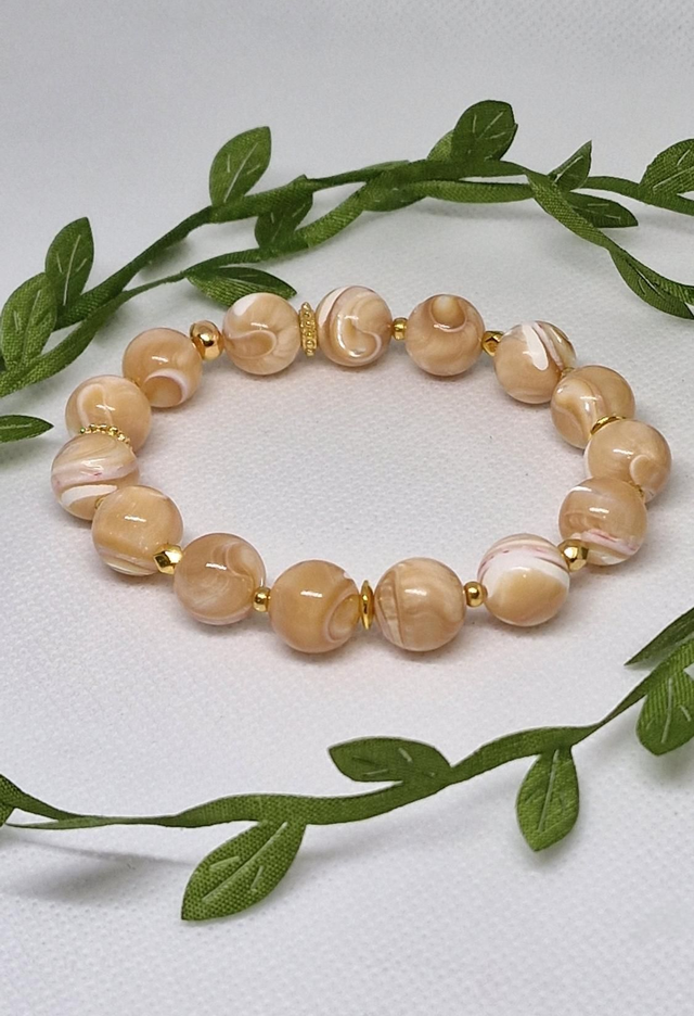 Bracelet Nacre doré d'1cm 