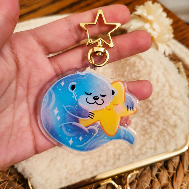 Porte clé loutre étoilée