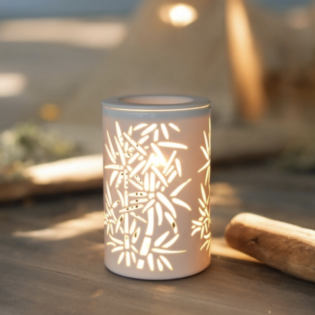 Lampe bambou par chaleur douce 