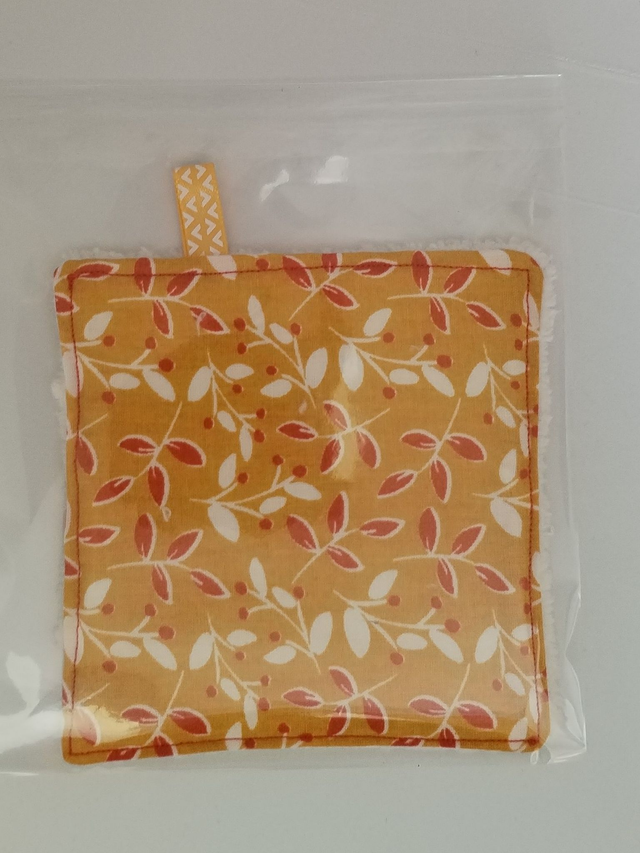 Lingette lavable motifs feuilles