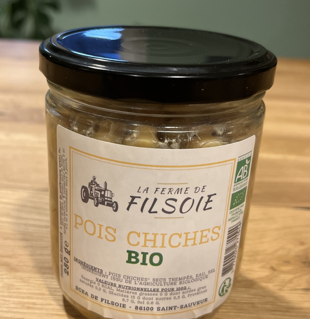 Poids chiches bio prêts à déguster