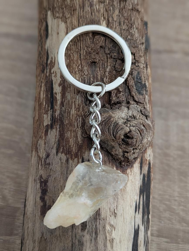 Citrine porte-clé pierre brute