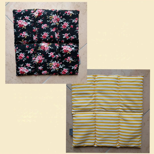 Körnerkissen mit Bio-Roggenkörnern, Roggenkissen, Wärmekissen, 25×25cm