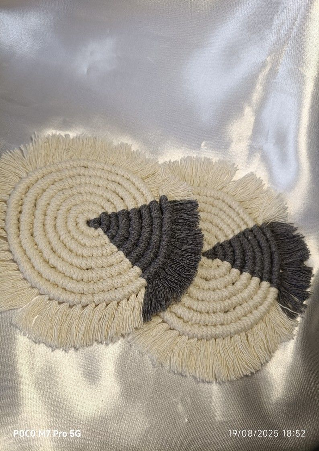 Dessous de verre macramé 