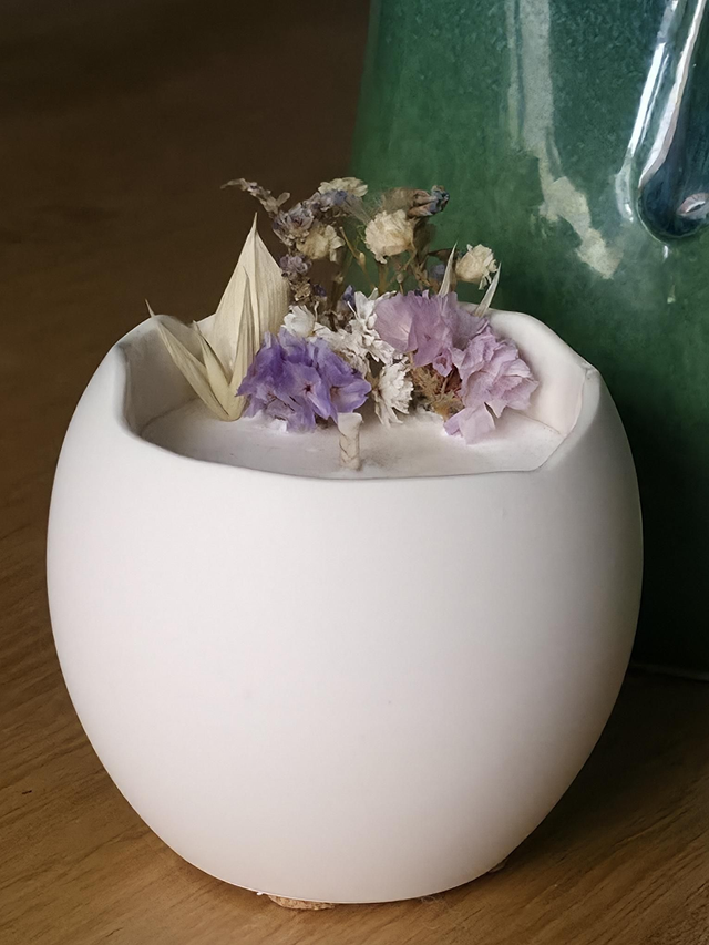 Bougie fleurie mimosa 