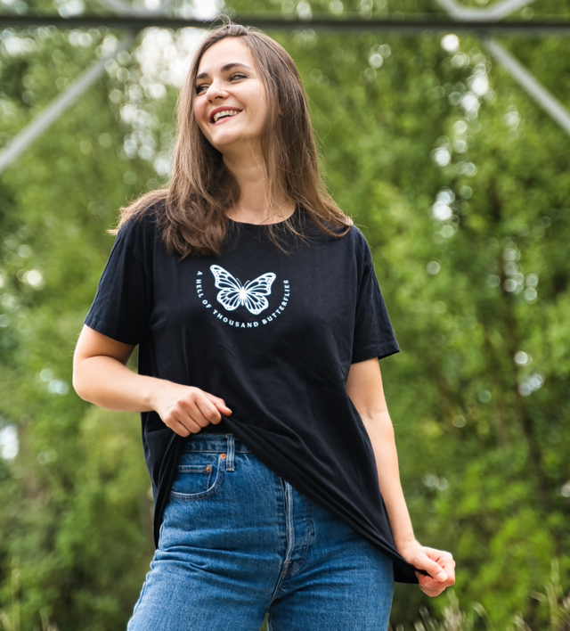 T-Shirt - „Not My Enemy“ Black White 