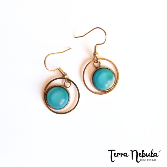 Boucles d'oreilles Hermès Ciel bleu | BO024
