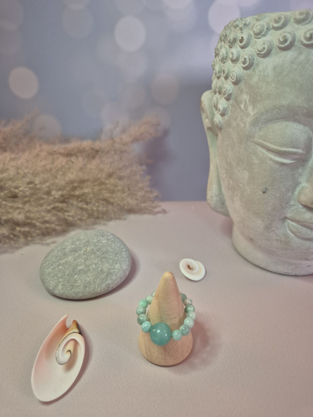 Bague SERENA – Amazonite naturelle (Pérou)