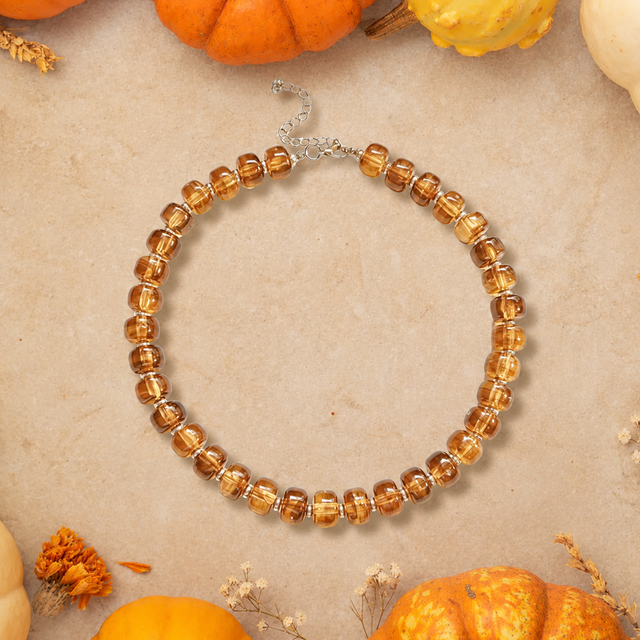 Tortoiseshell Chunky Beaded Necklace
