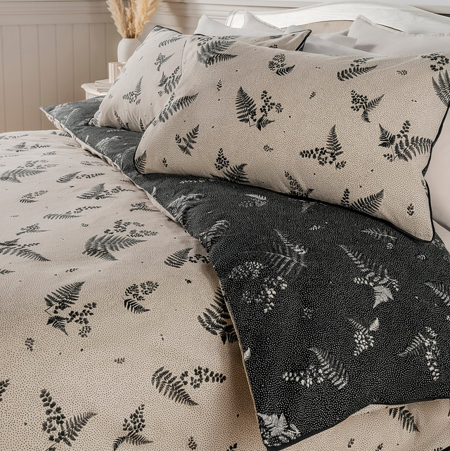 Stacey Solomon Ferns Brushed Cotton Duvet Set - Super King