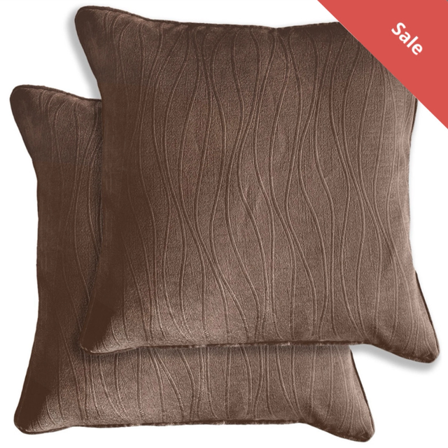 Enhanced Living Pair of Goodwood Bronze Cushion Covers - Cases Only