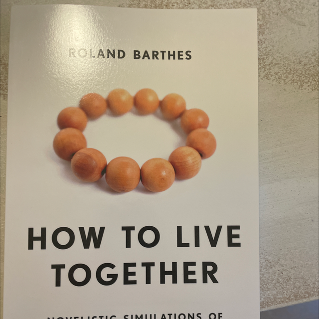 How To Live Together Roland Barthes
