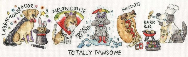Totally Pawsome Cross Stitch Kit by Bothy Threads
