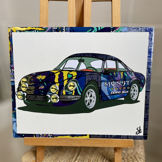 Tableau Alpine A110 vintage 