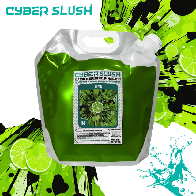 CyberSlush Lime Syrup - Natural Flavour / Natural Sweetness - 5L