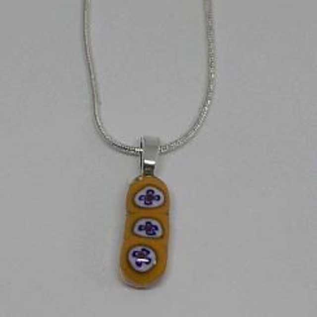 yellow milliefiori pendant
