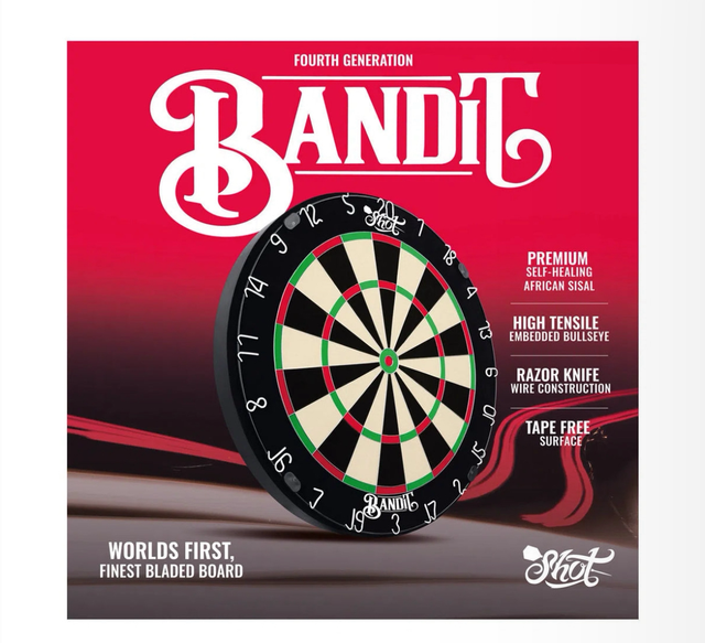  SHOT BANDIT GEN 4 BRISTLE DARTBOARD