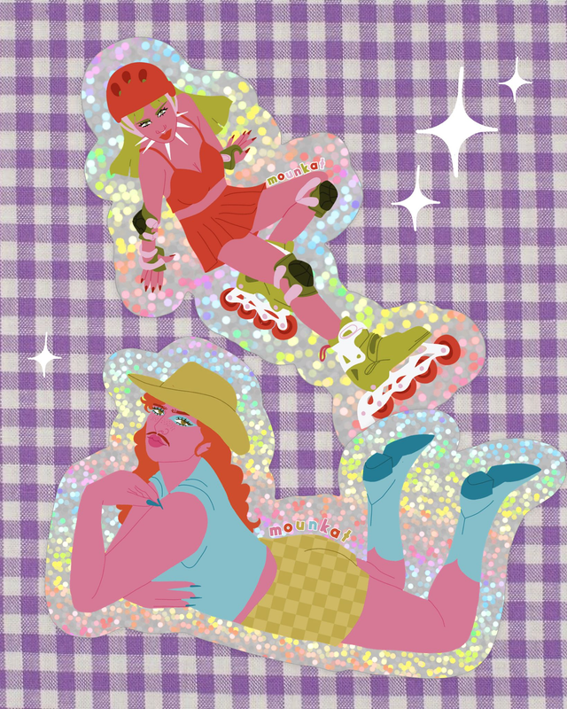 Stickers à paillettes