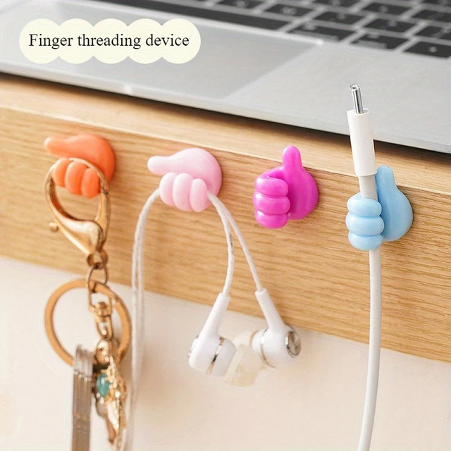 Colorful Thumbs-Up Charger Cable Organizers 50pcs 