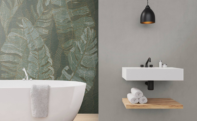 Wandpaneele wasserfest Greige 123x280 Greige