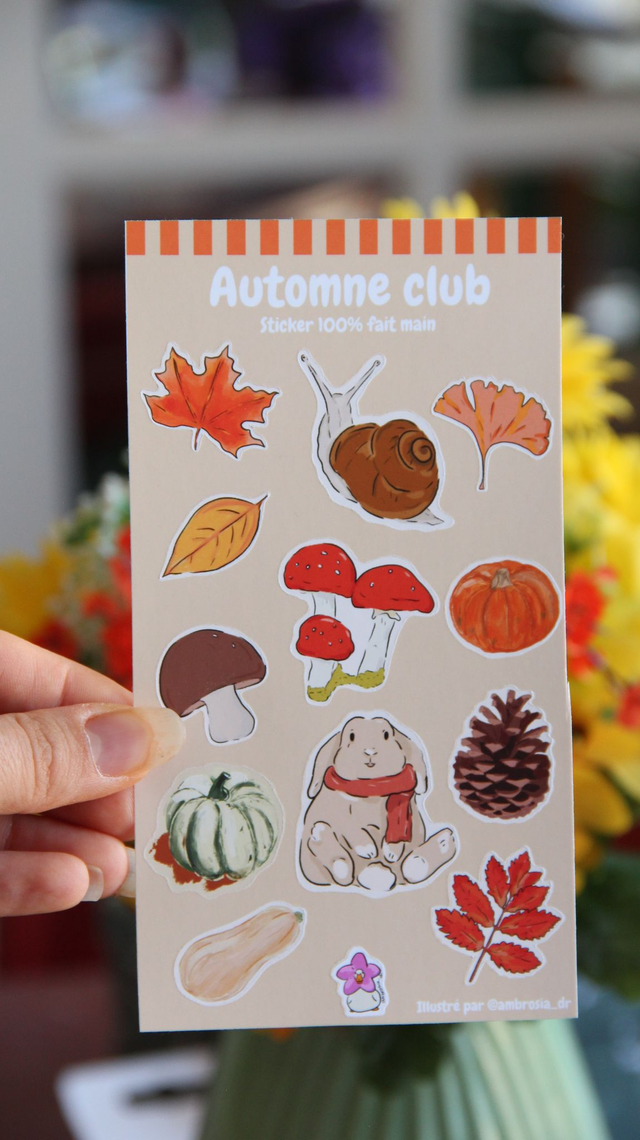 Planche de stickers "Automne Club"