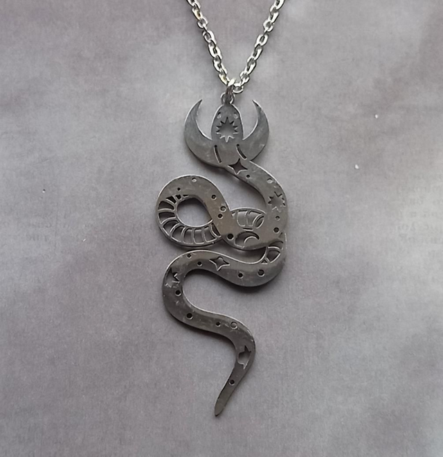 Steel Snake Necklace 
