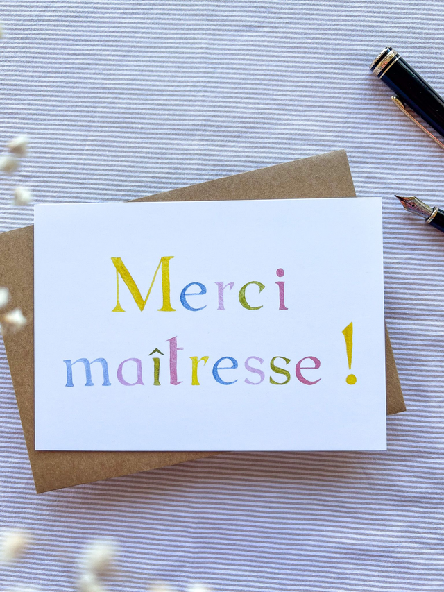 Carte Merci maîtresse !