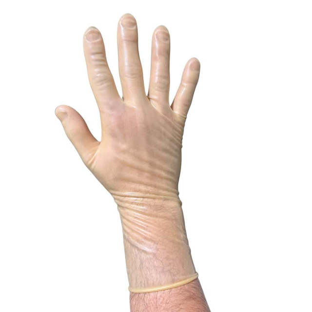 Non-chlorinated Latex Gloves Model 1 Natural