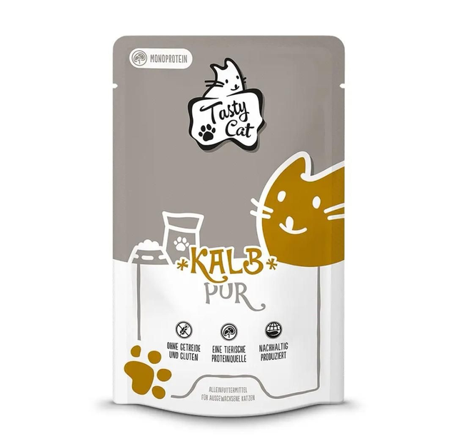 Nassfutter - MONO Kalb pur, 125g - TastyCat