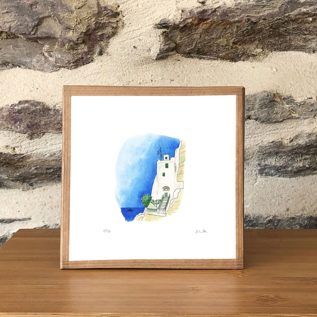 Amorgos Monastery – Greek Island Art Print from the Cyclades