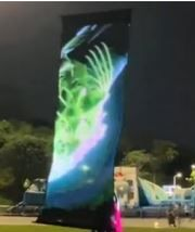 FP25 LED Magic Display Flag Item Size:1100*1500mm