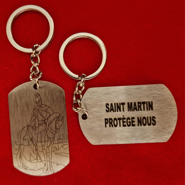 Porte-clés acier Saint Martin 
