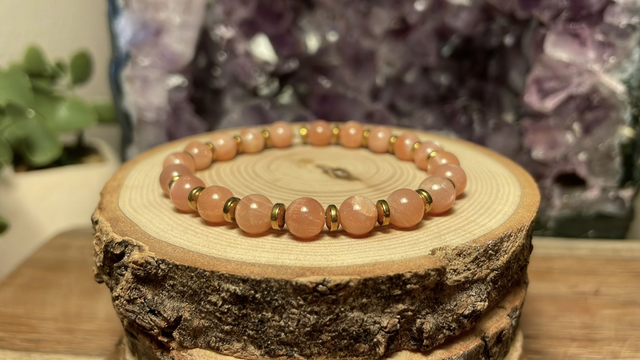 Bracelet PIERRE DE SOLEIL 6mm (Avec hématites)