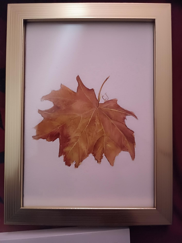 Tableau Aquarelle la feuille 