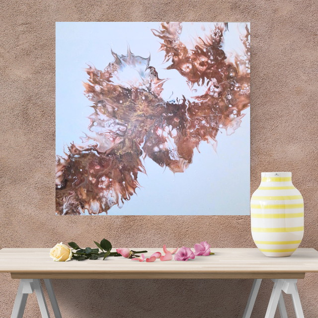 REBEL WOOD - Tableau abstrait - 40x40 cm