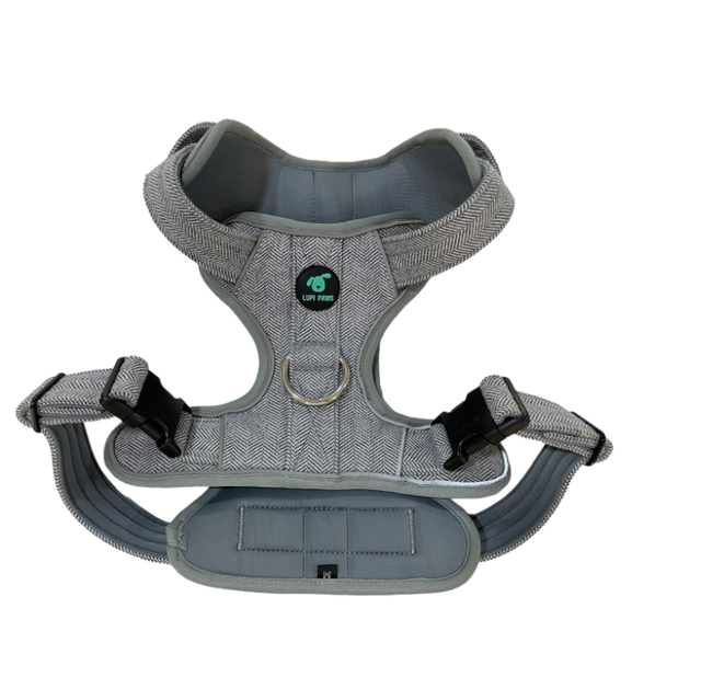 Tweed Harness - Light grey