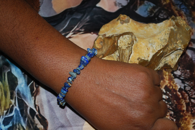 Bracelet pierre bleue lapis-lazuli