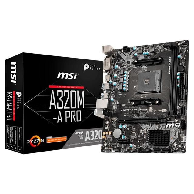 Placa Mãe MSI A320M-A Pro, AMD AM4, mATX, DDR4